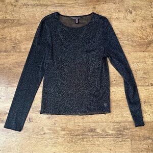 Victoria’s Secret Mesh Glitter Long Sleeve Top